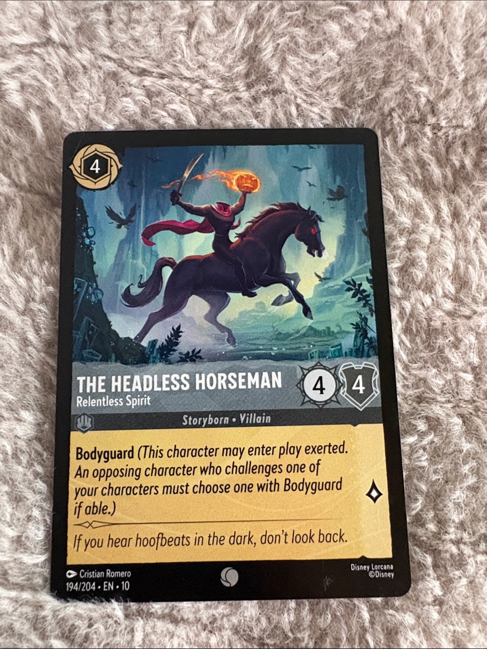 Disney  Lorcana The Headless Horseman 194/204 Whispers from the well